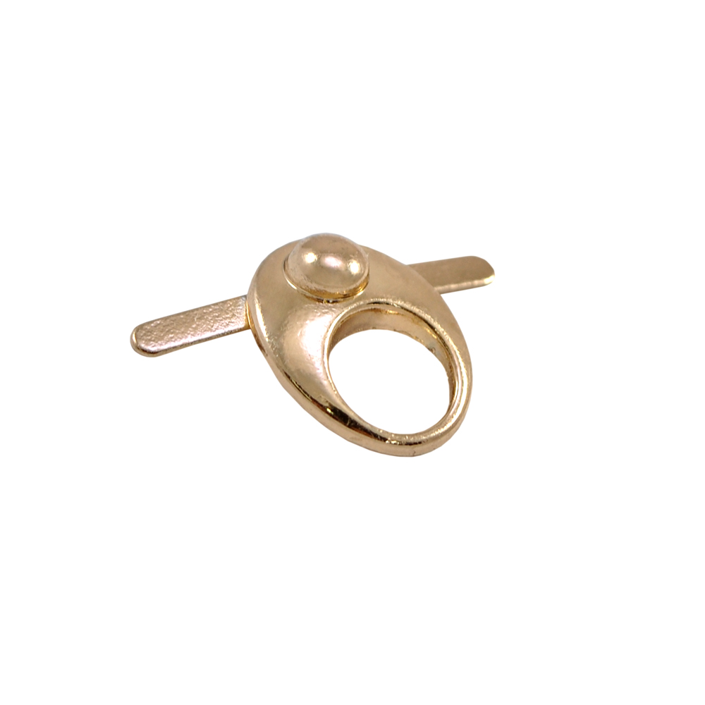 Краб металлический овал 8 1,5см, GOLD, шт. Крабы Металл Геометрия