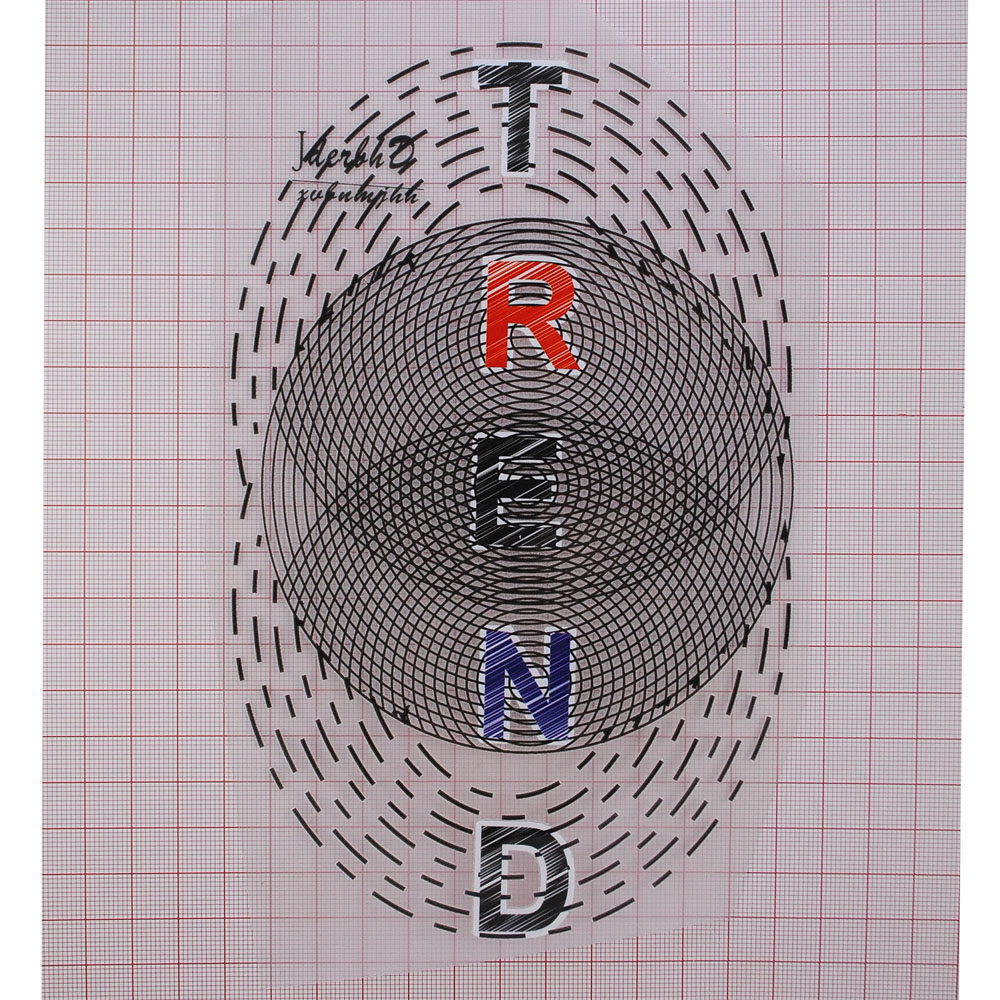 Термоаппликация TREND Круги, 12,1*19,1см, черный, синий, красный, шт. Термоаппликации Резиновые Клеенка