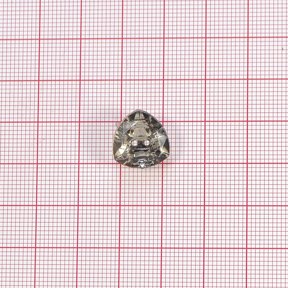 Пуговица Кристалл 3147 14мм светлый хаки, треугольная, шт. Пуговица Акрил, Кристалл