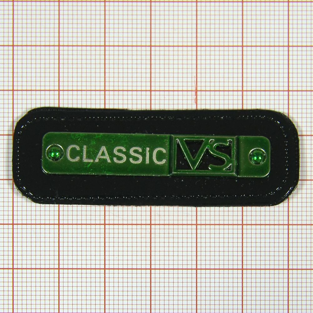 Лейба кожзам A8899 61*22мм Men Classic VS, эмаль. Лейба Кожзам