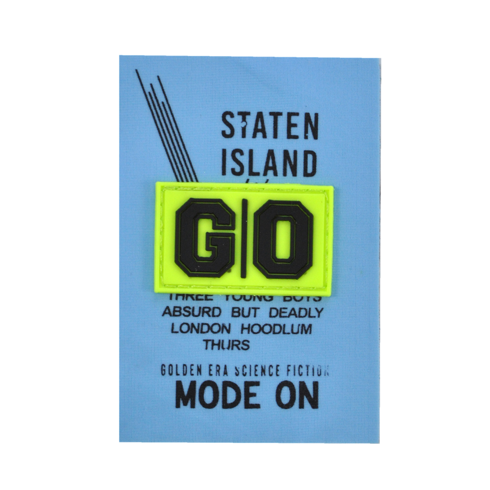 Лейба ткань и резина GO, 5,7*9см, черный, синий, салатовый, шт. Лейба Ткань