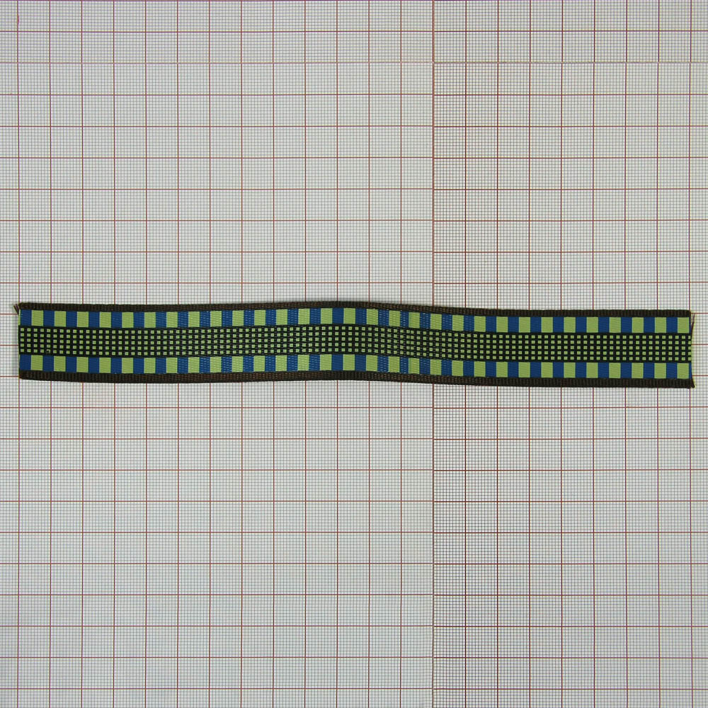 Тесьма квадраты сине-желтая сетка 2,5см, коричневая, ярд. Тесьма