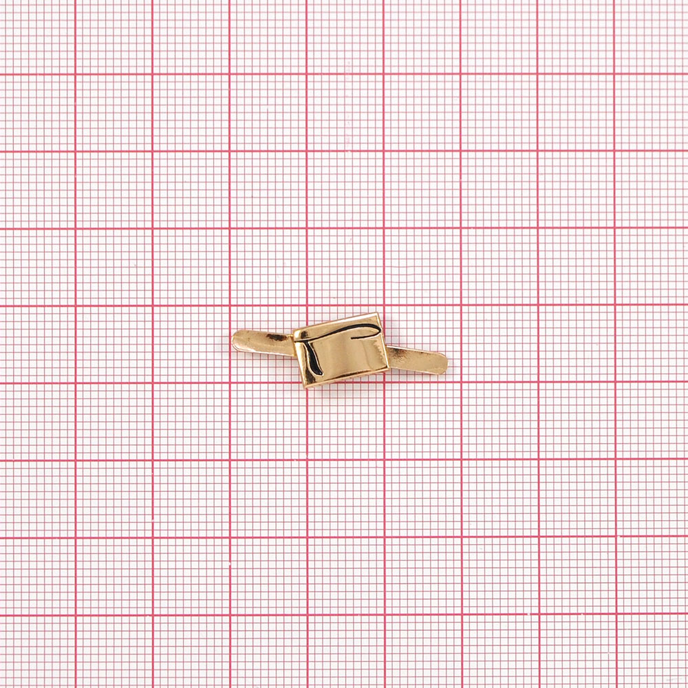 Краб металлический Пластина-гравировка 12*8мм GOLD, шт. Крабы Металл Геометрия