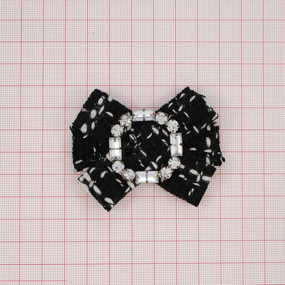 Аппликация декор черный, бел. строчка, укр. стекло Рамка. Аппликация Декор