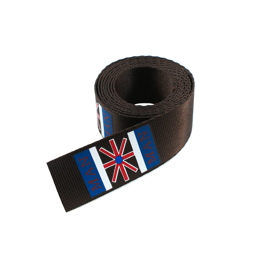 Тесьма MAN Снежинка красная 2,5см коричневая ярд. Тесьма