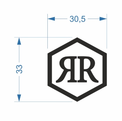 Термоаппликация RR, 3,05*3,3см, черная 1мм /плоттер/, шт. Термоаппликация термопринтер