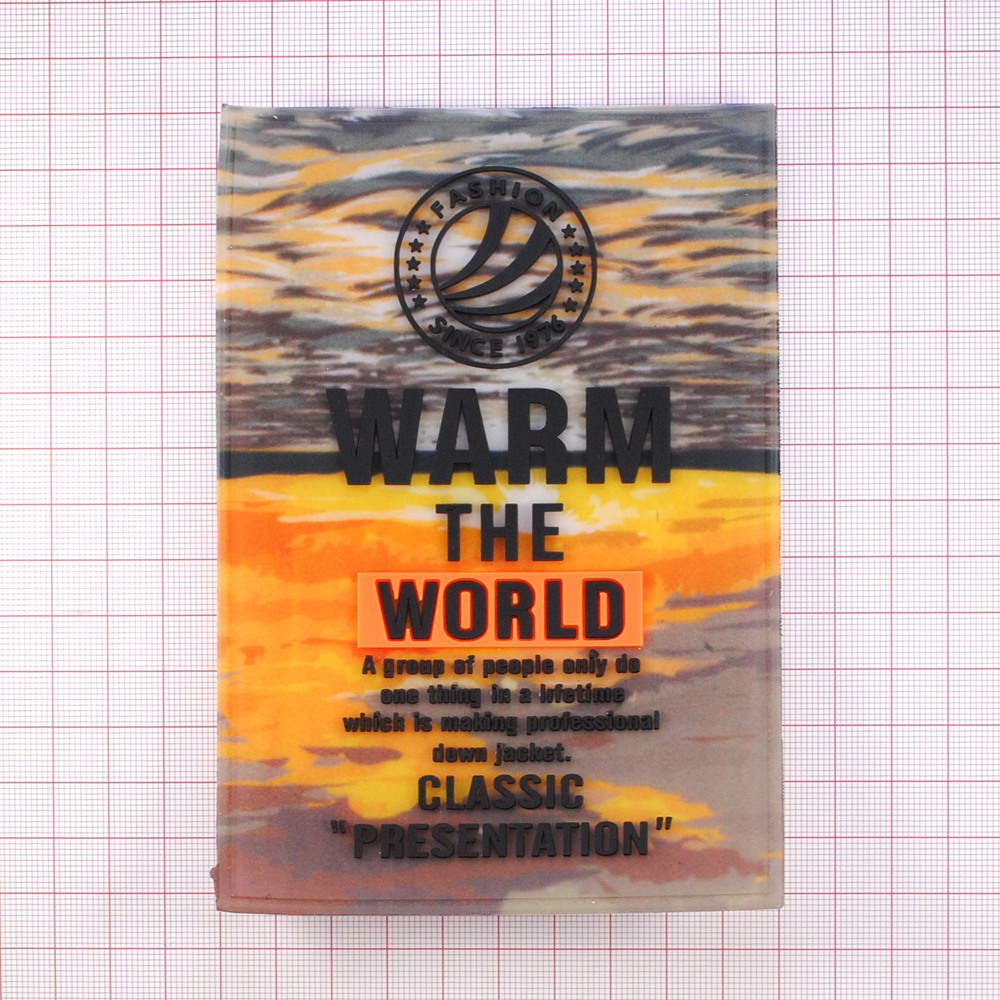Лейба рез. WARM THE WORLD, 14,3*10см, оранж., сер., чёрный, шт. Лейба Резина