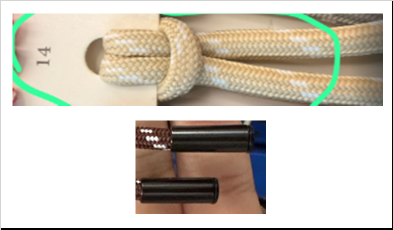 Шнур 5мм с металл наконечниками, 300см, светлый беж с белым, черный оксид (№14), шт. Шнур