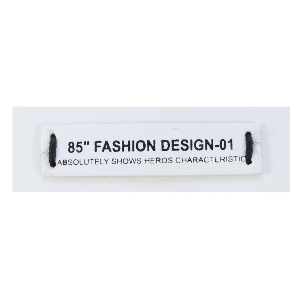 Лейба к/з, FASHION DESIGN-01, 1,8*5,4см, белая, черн., шт. Лейба Кожзам