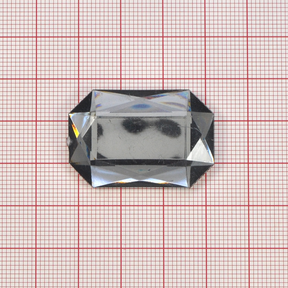 Стразы Д на клей, многогран. 24*35мм серый 6, 1тыс.шт. Стразы на клей