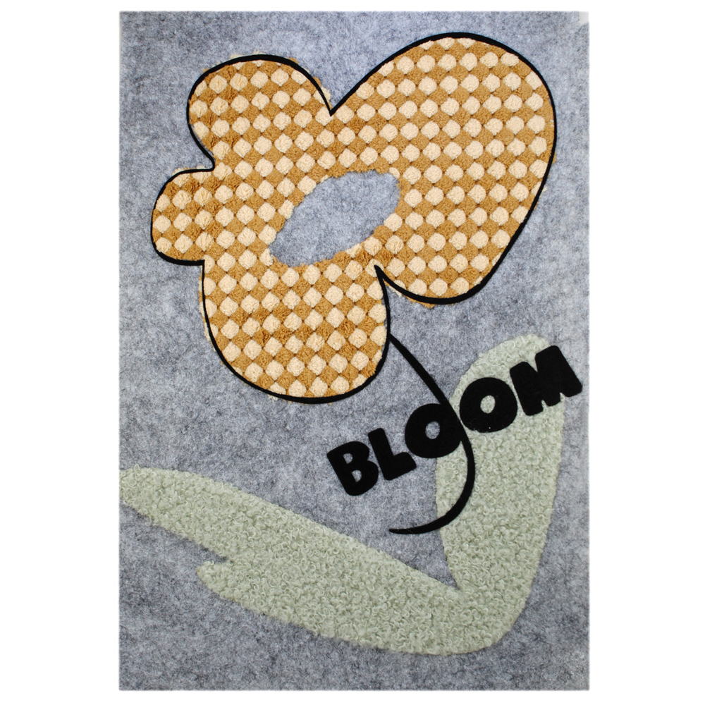 Термоаппликация Цветок Bloom, 26*18см, черный, бежевый, коричневый, шт. Термопереводки Ассорти