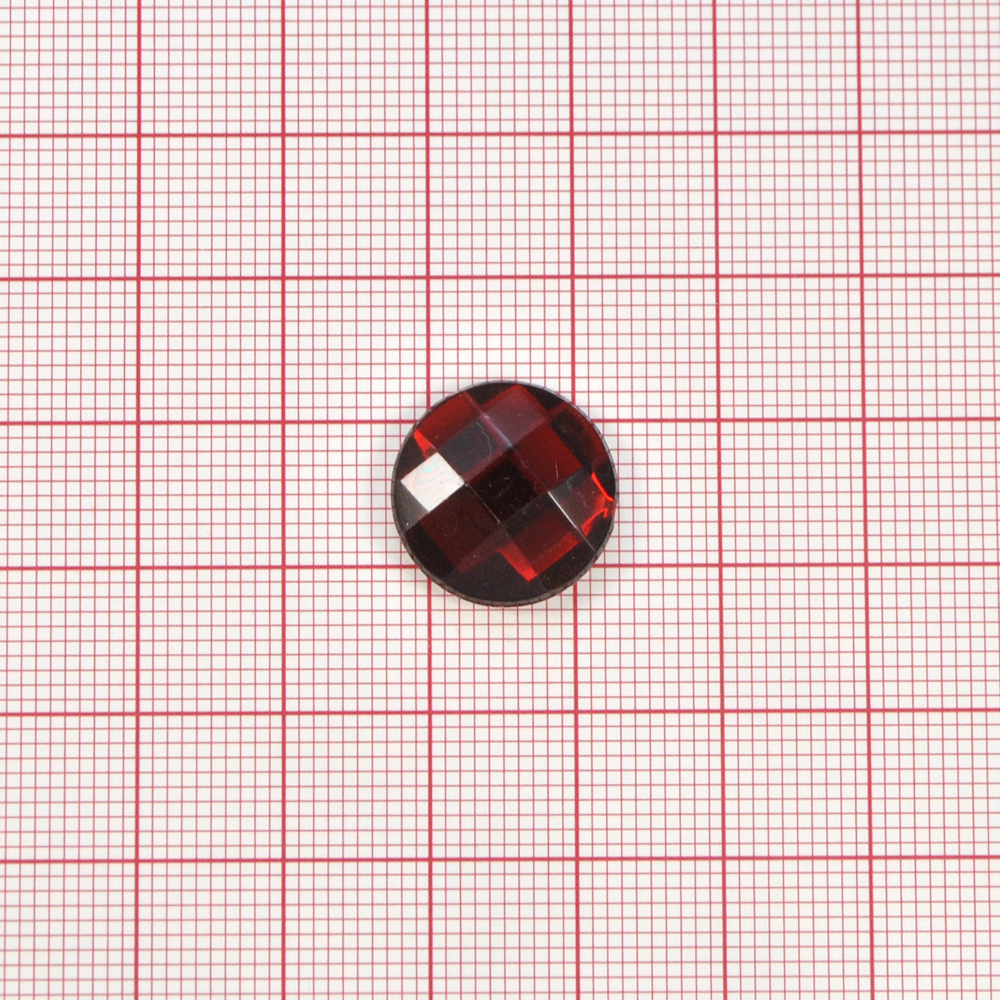 Стразы Д на клей, круг 16мм темн-бордо 45, 1тыс.шт. Стразы на клей