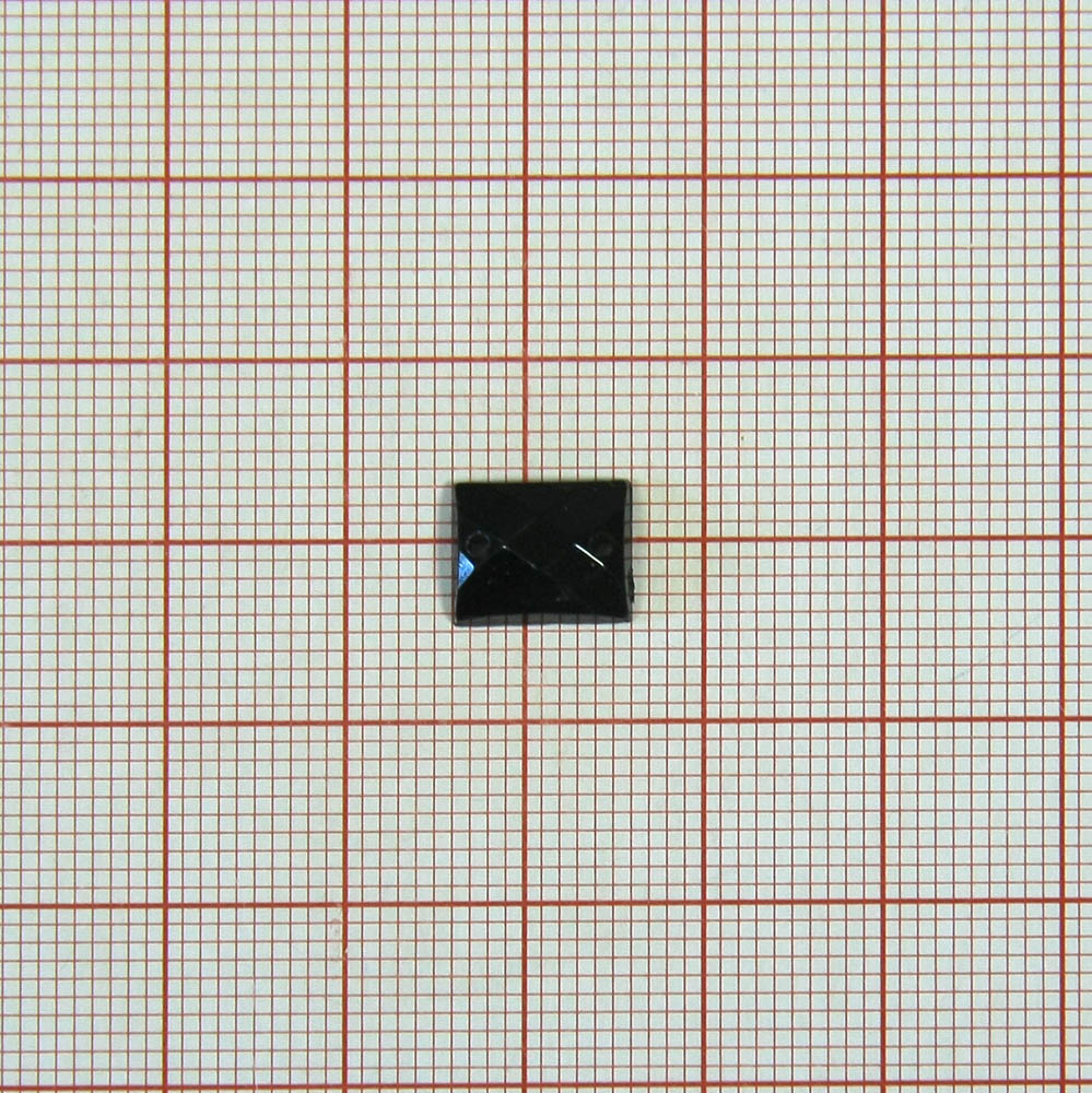 Стразы Д пришивн. прямоуг 8*10мм черный 37, 1тыс.шт. Стразы пришивные