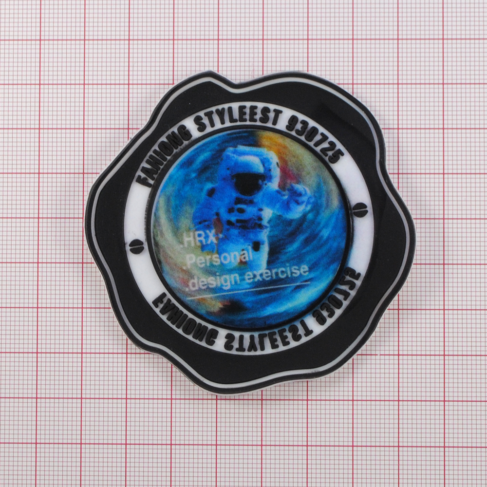 Лейба рез. Космонавт HRX Personal design exercise, 7см, чёрн., син., бел., чёрн., круглая, шт. Лейба Резина