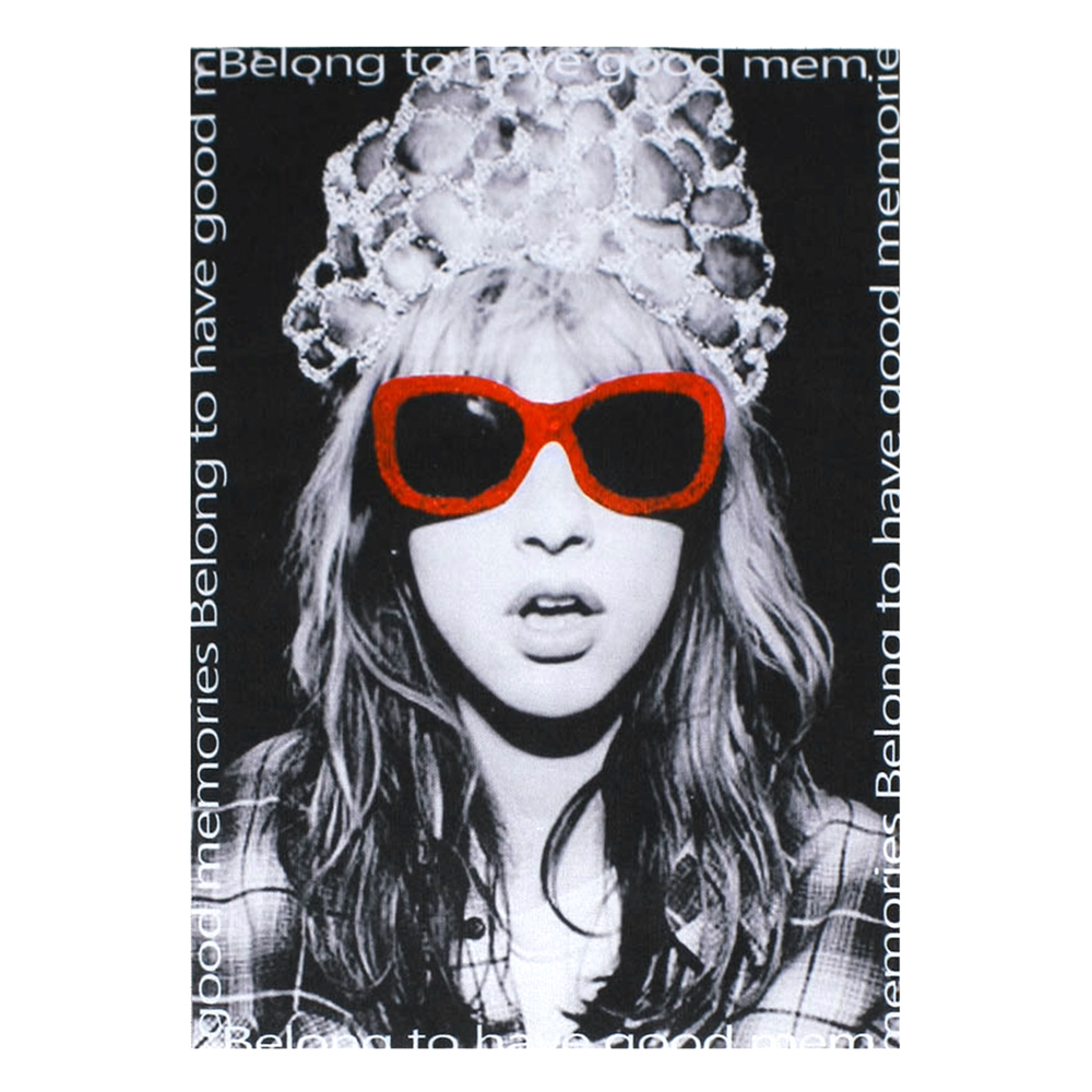Термоаппликация тканевая Красные очки 21*29см черно-белая, красные очки, шт. Аппликации клеевые Тканевые