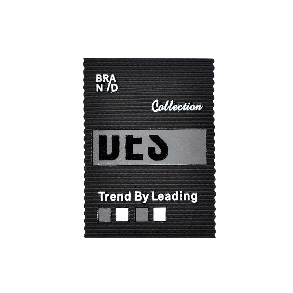 Лейба тканевая DES, 3.8*5см, черный, белый, серый, шт. Лейба Ткань