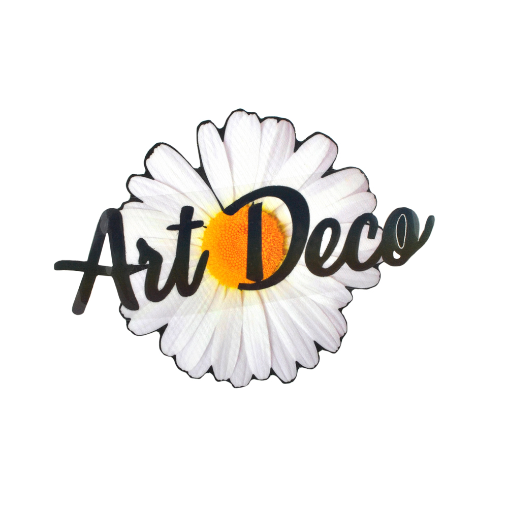Термоаппликация светоотражающая Ромашка ArtDeco, 16*20,5см, желтый, блый, шт.. Термопереводки Голограмма Светоотражалка Глиттер