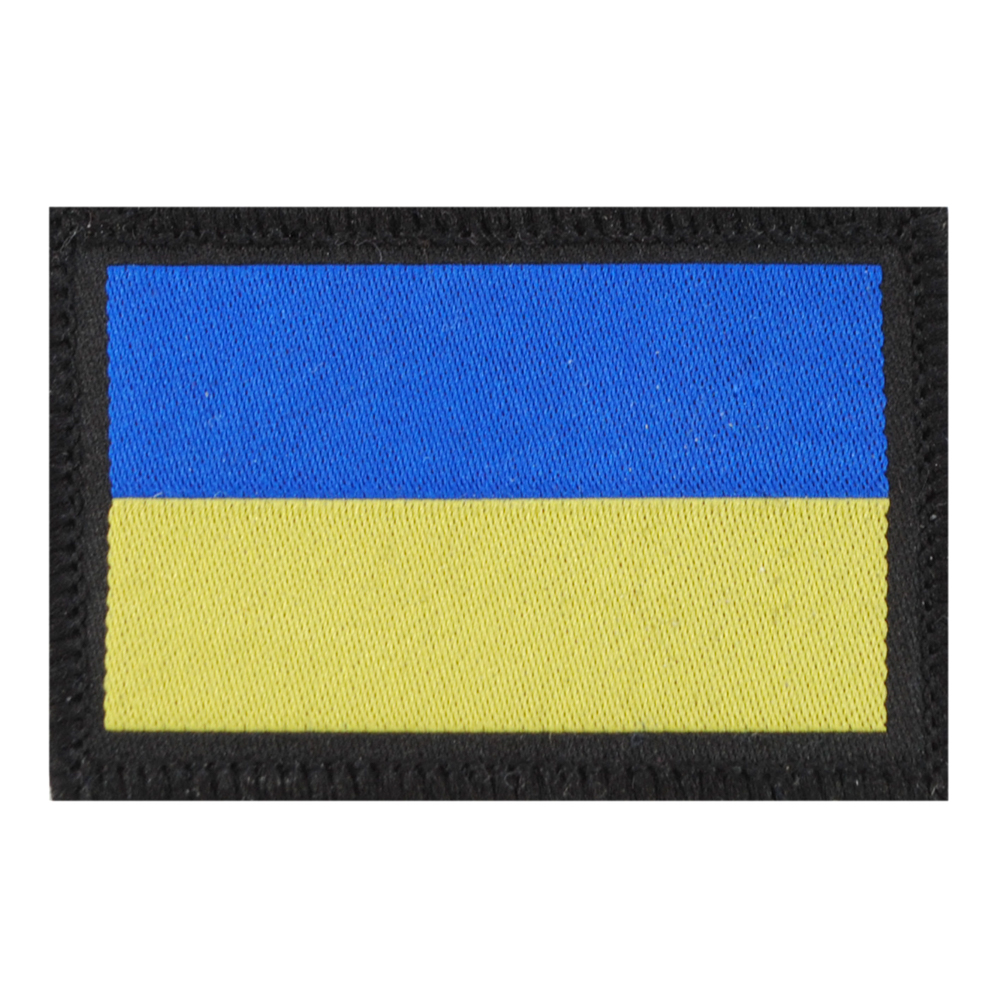 Нашивка тканевая УКРАИНА флаг, 6х4см, желто-голубой /липучка, atkisatin/ шт. Нашивка Вышивка