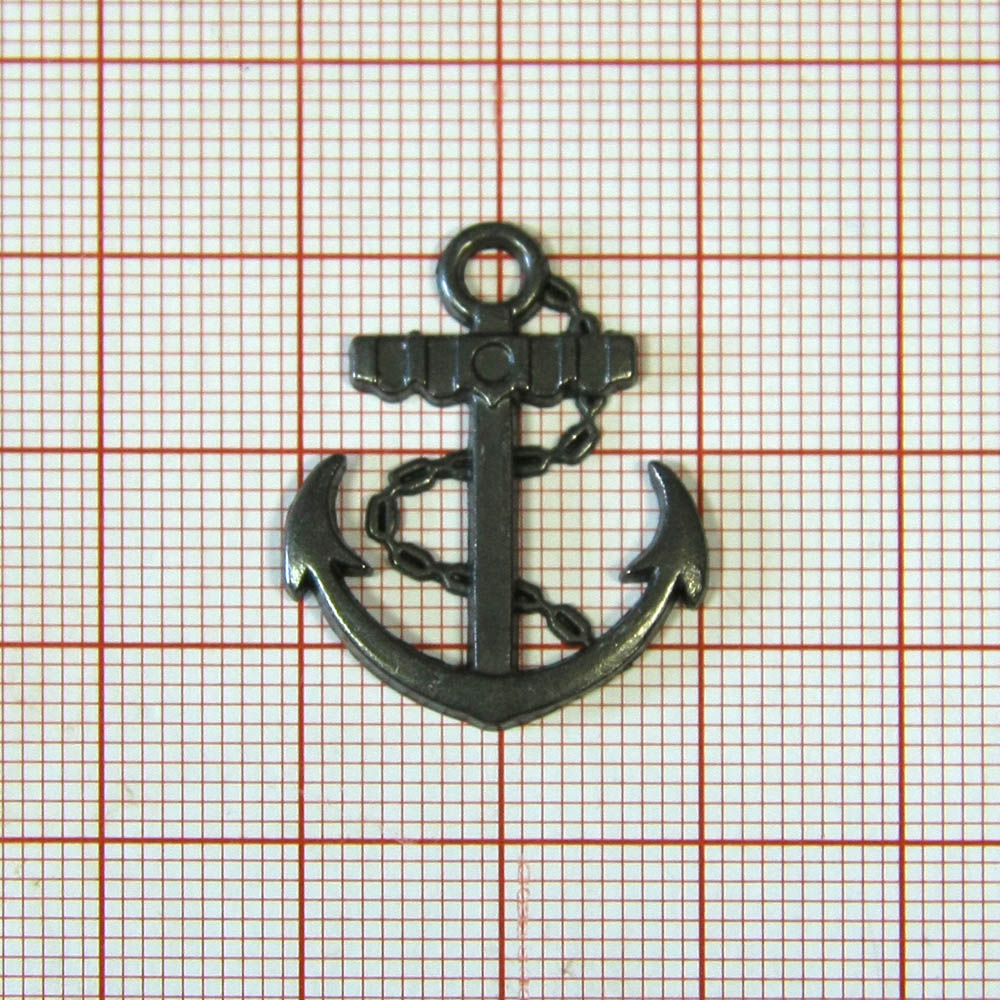 Подвеска металл Якорь, BLACK NIKEL, шт. Подвески