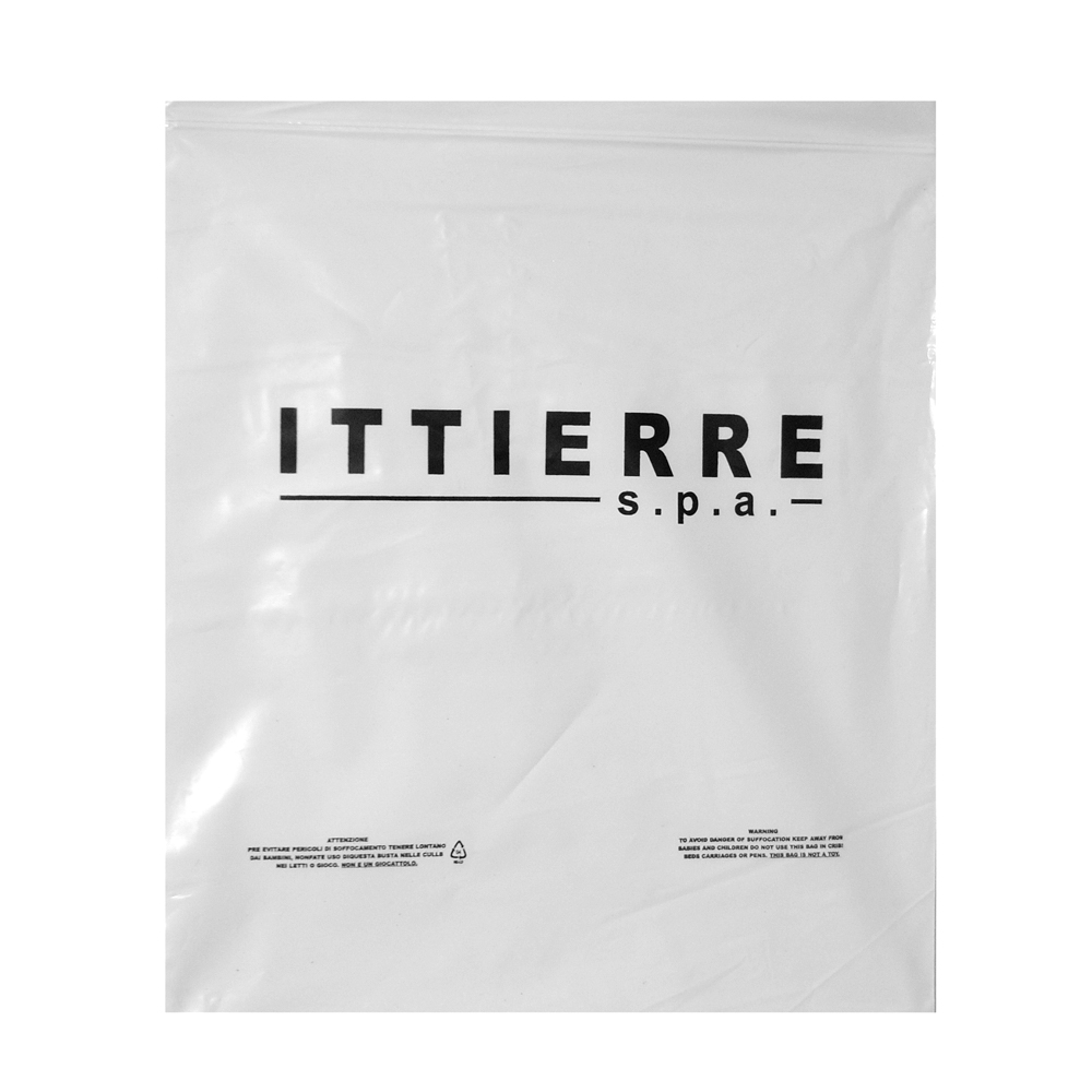 Пакет zipper п/э ITTIERRE 35*40см белый, черный лого /60 микрон/, шт. Пакет Разное