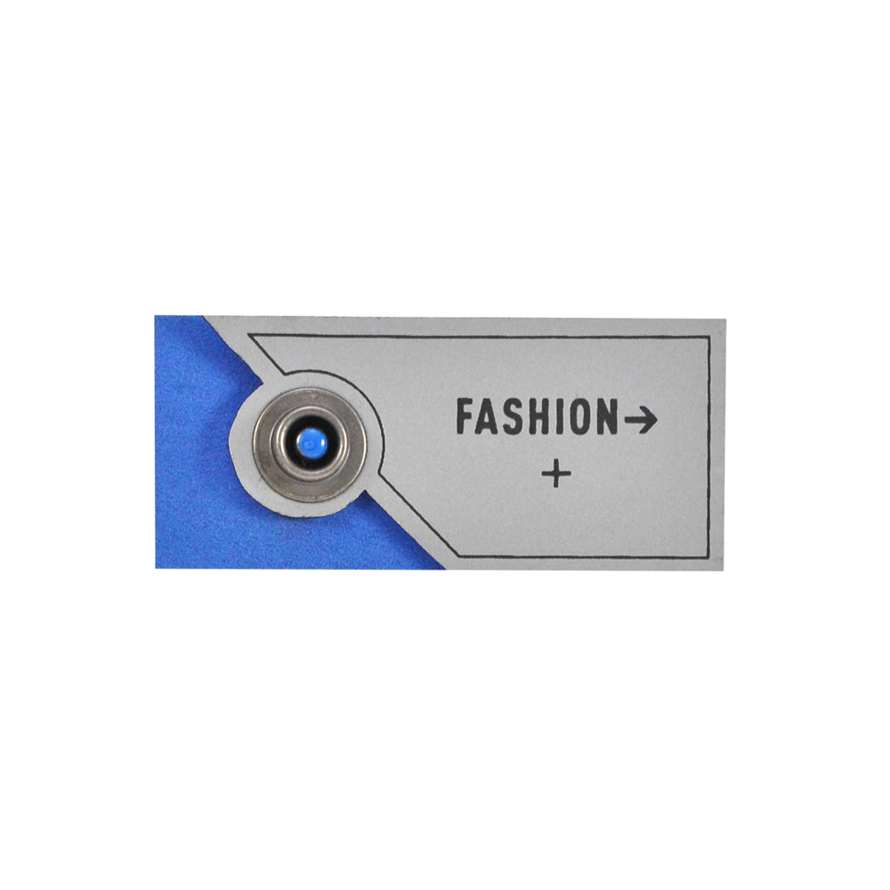 Лейба светоотражающая Go pro FASHION, 2.5*5,5см, черный, синий, серебро, шт. Лейба Кожзам