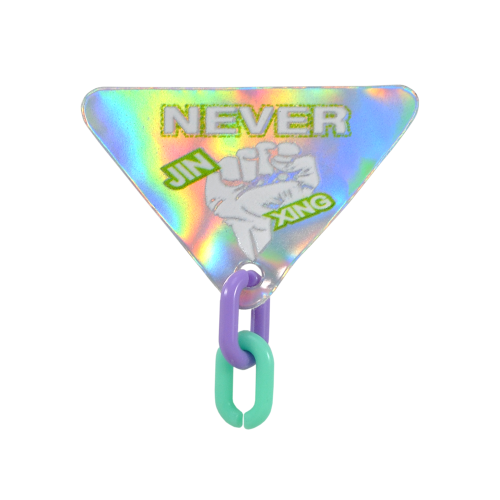 Лейба голографическая NEVER, 4*5см, хамелеон, шт. Лейба Голограмма