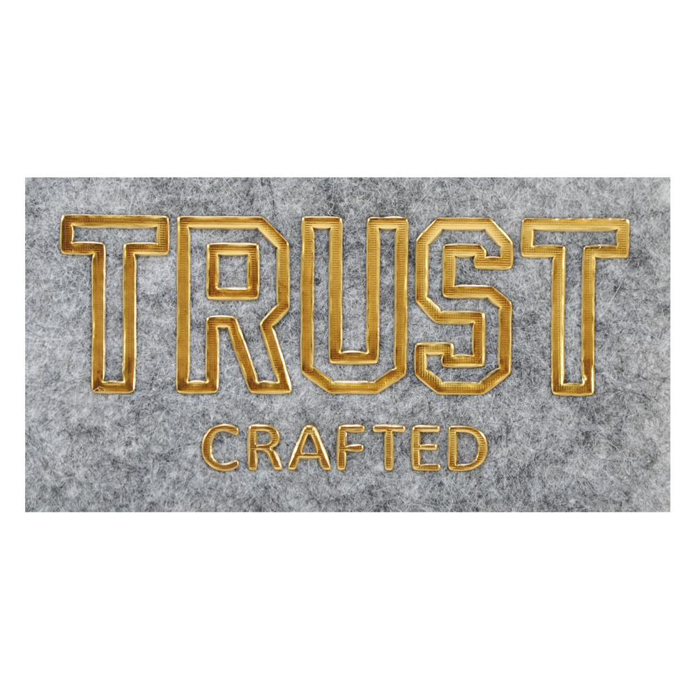 Термоаппликация TRUST, 10*4,5см,золото, шт. Термопереводки Резиновые, Термопленка