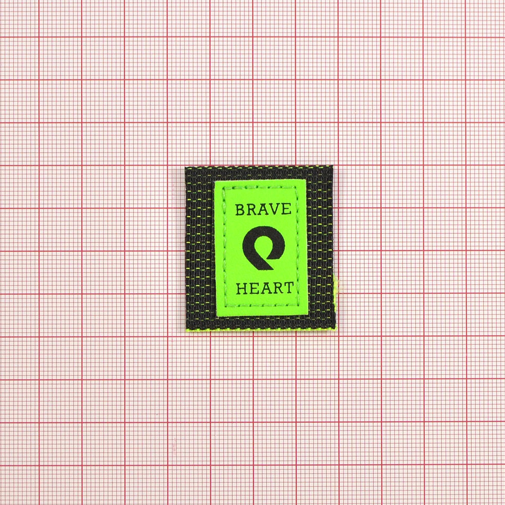 Лейба тканевая New, 3,5*3,7см, черный, зеленый, шт. Лейба Ткань