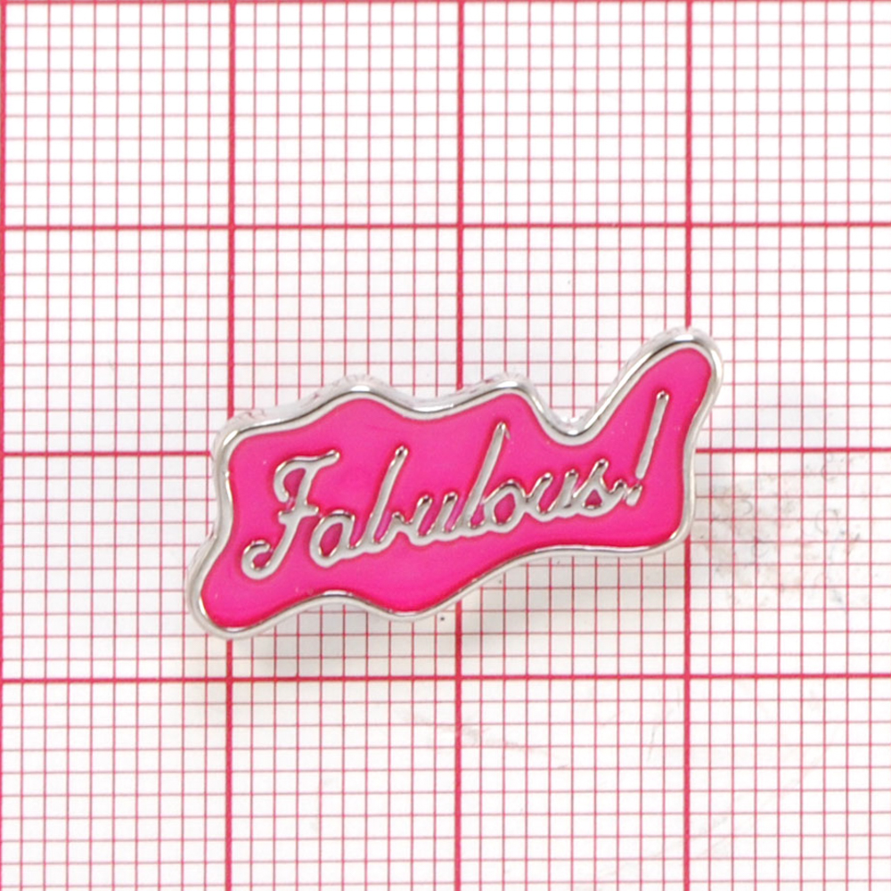 Брошь металл Fabulous, 2,5*1,1см, розовый, никель, шт. Броши