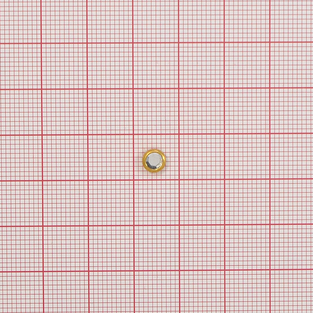 Стразы стеклянные SS20 в металле 5мм, белые / 1т.шт. Стразы стекло до 1000-50 гросс