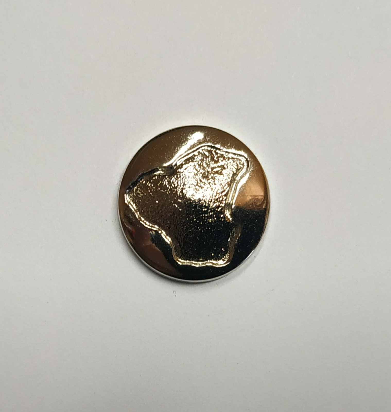 Пуговица TR-26-28 nik 17мм. Пуговица металлизированная