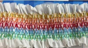 Резинка цветная 5см, цвета радуги, белый, ярд. Резинка