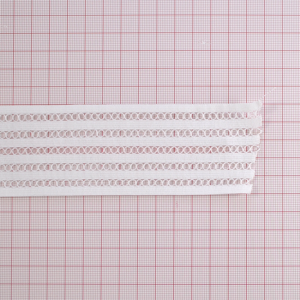 Резинка Восьмерки, 5см, белый, ярд. Резинка