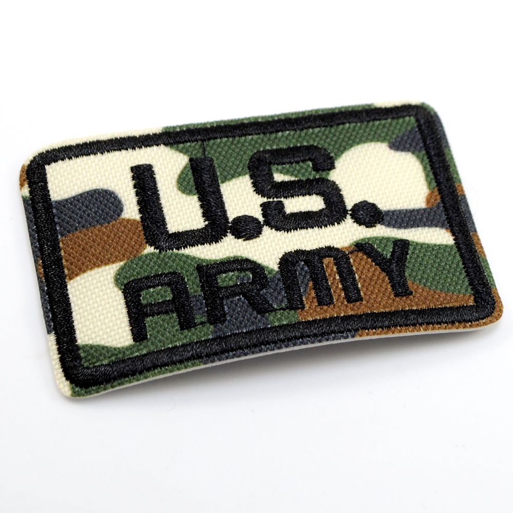 Шеврон клеевой U.S. Army, 4,8*7,2см, черный, хаки, шт. Аппликации клеевые Тканевые
