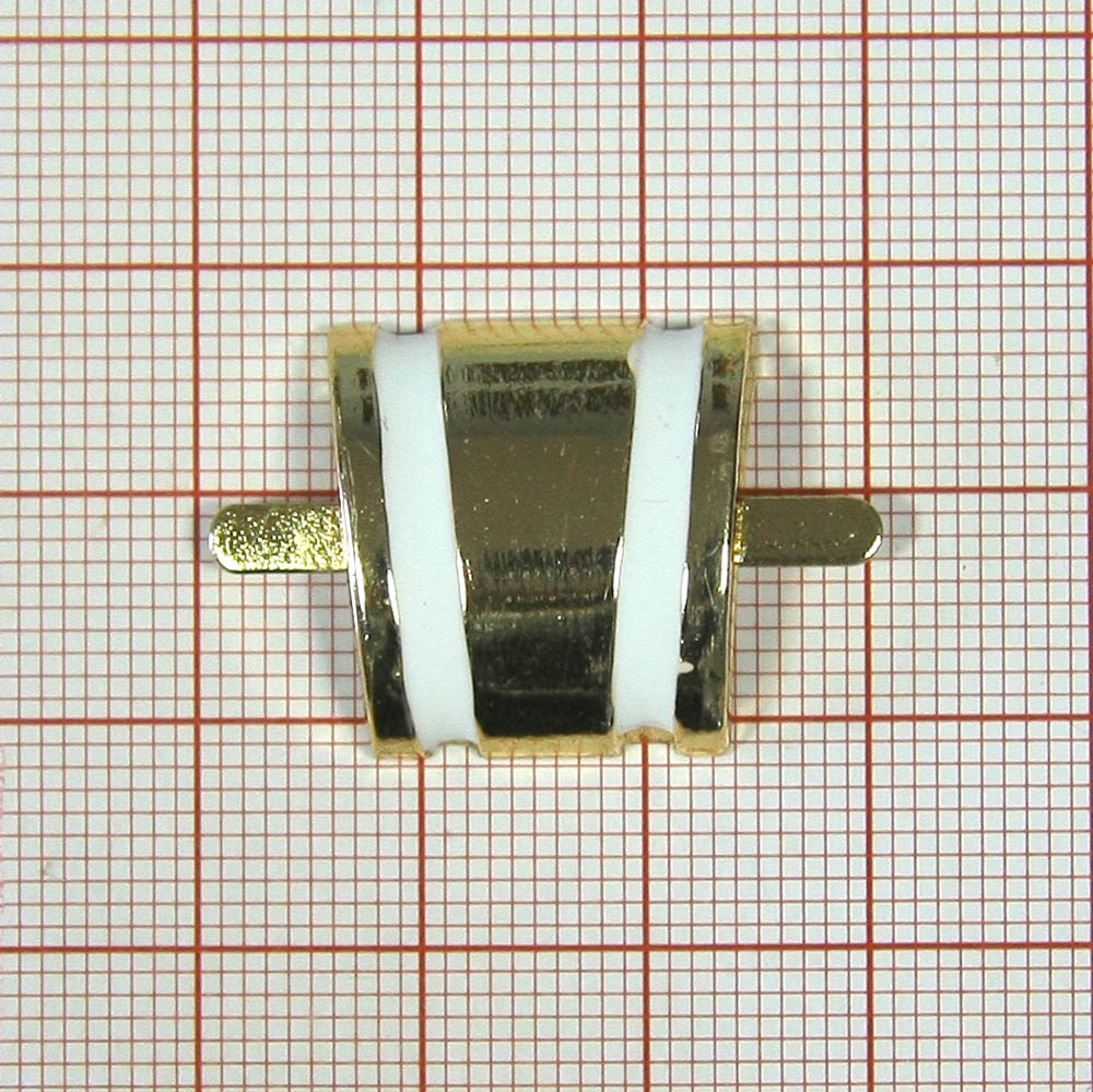 Краб металлический дорожка-трапеция GOLD, белая эмаль. Крабы Металл Геометрия