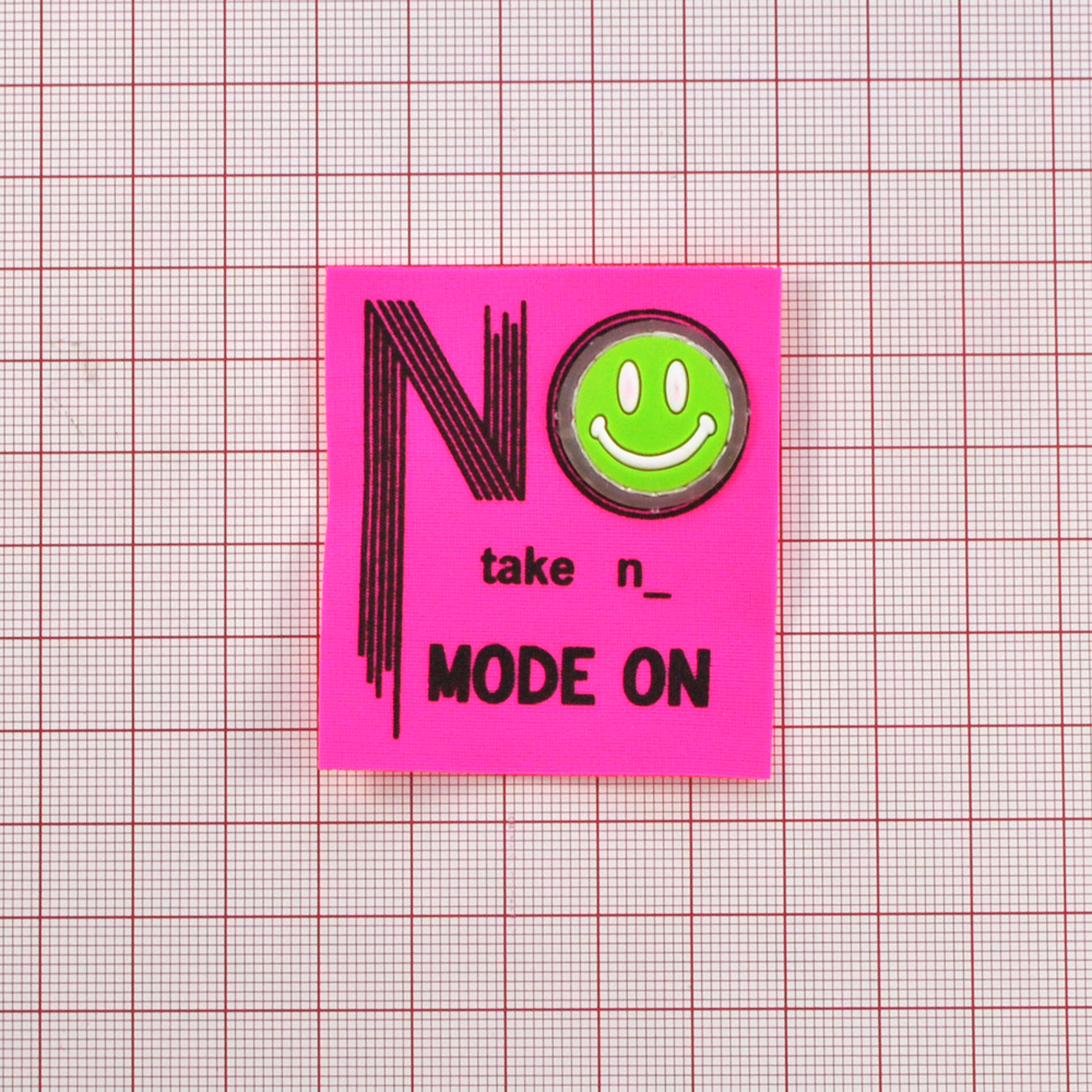 Лейба ткань и резина Mode on, 5,5*5см,  черный, белый, розовый, салатовый, шт. Лейба Ткань