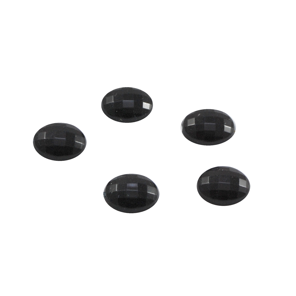 Стразы Д на клей, овал 8*10мм черный 37, 1тыс.шт. Стразы на клей