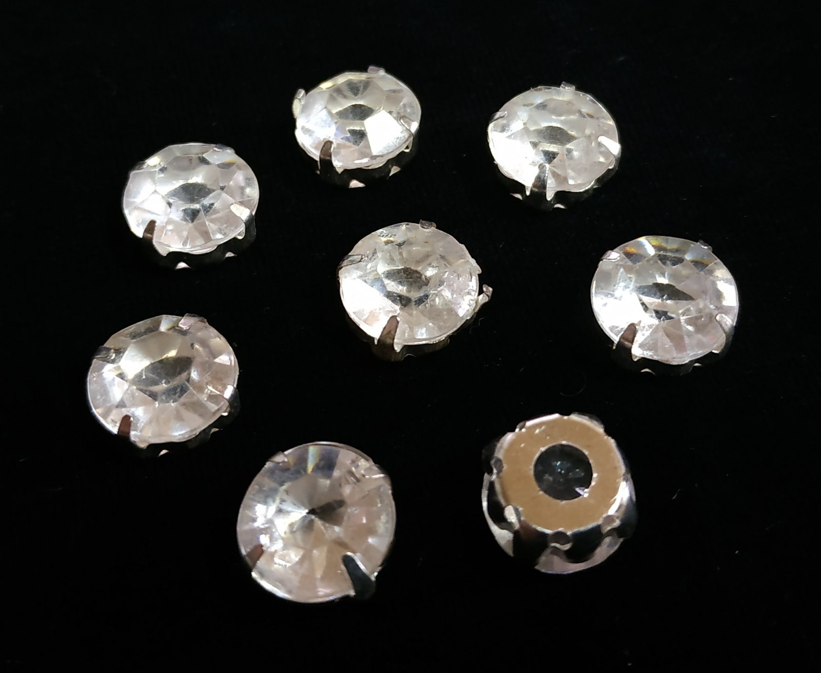 Стразы пришивные NIKEL белый матовый камень (10мм), шт. Стразы пришивные