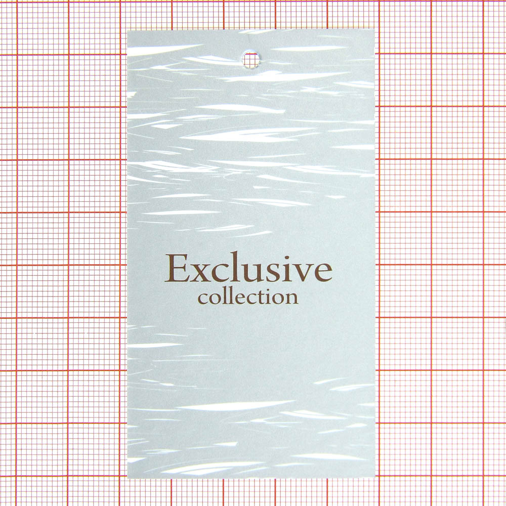 Этикетка бумажная Exclusive Collection серо-красный, шт. Этикетка бумага