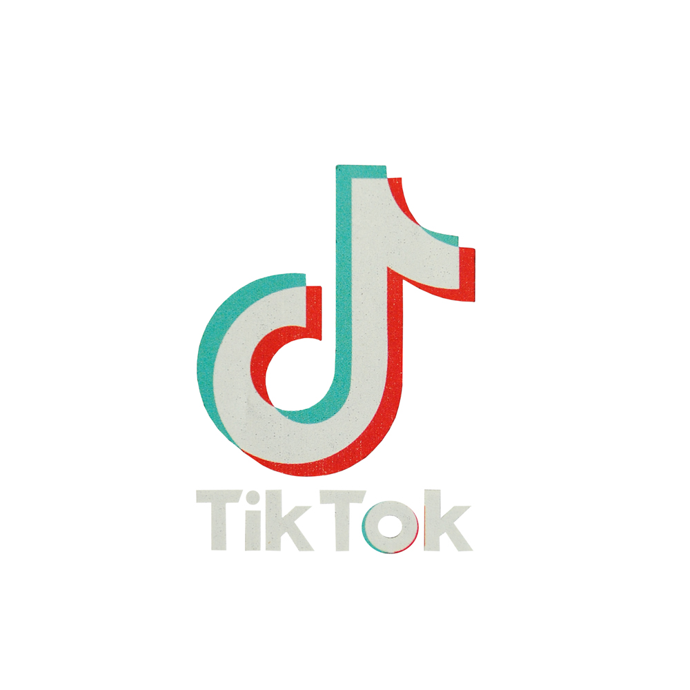 Термоаппликация TikTok №6-1 (нота с лого) маленькие 4,5*5,5см, шт. Термоаппликации Накатанный рисунок