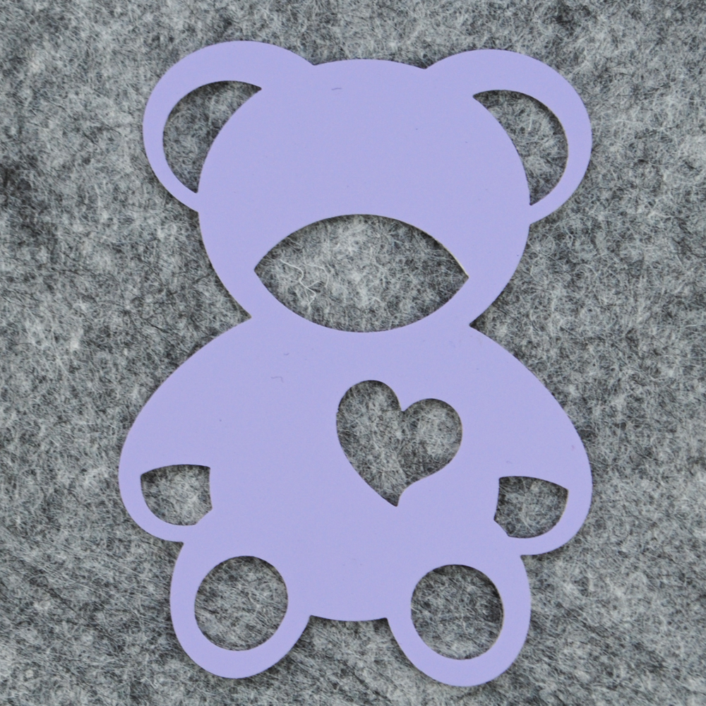 Аппликация, Мишка сердце, 4,4*6см, плёнка 62403, лазер, шт. Термоаппликация плоттер/лазер