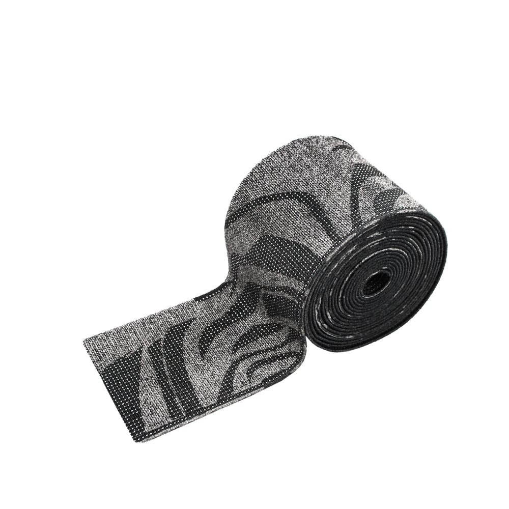 Резинка №32 5см черная, серебро ярд. Резинка