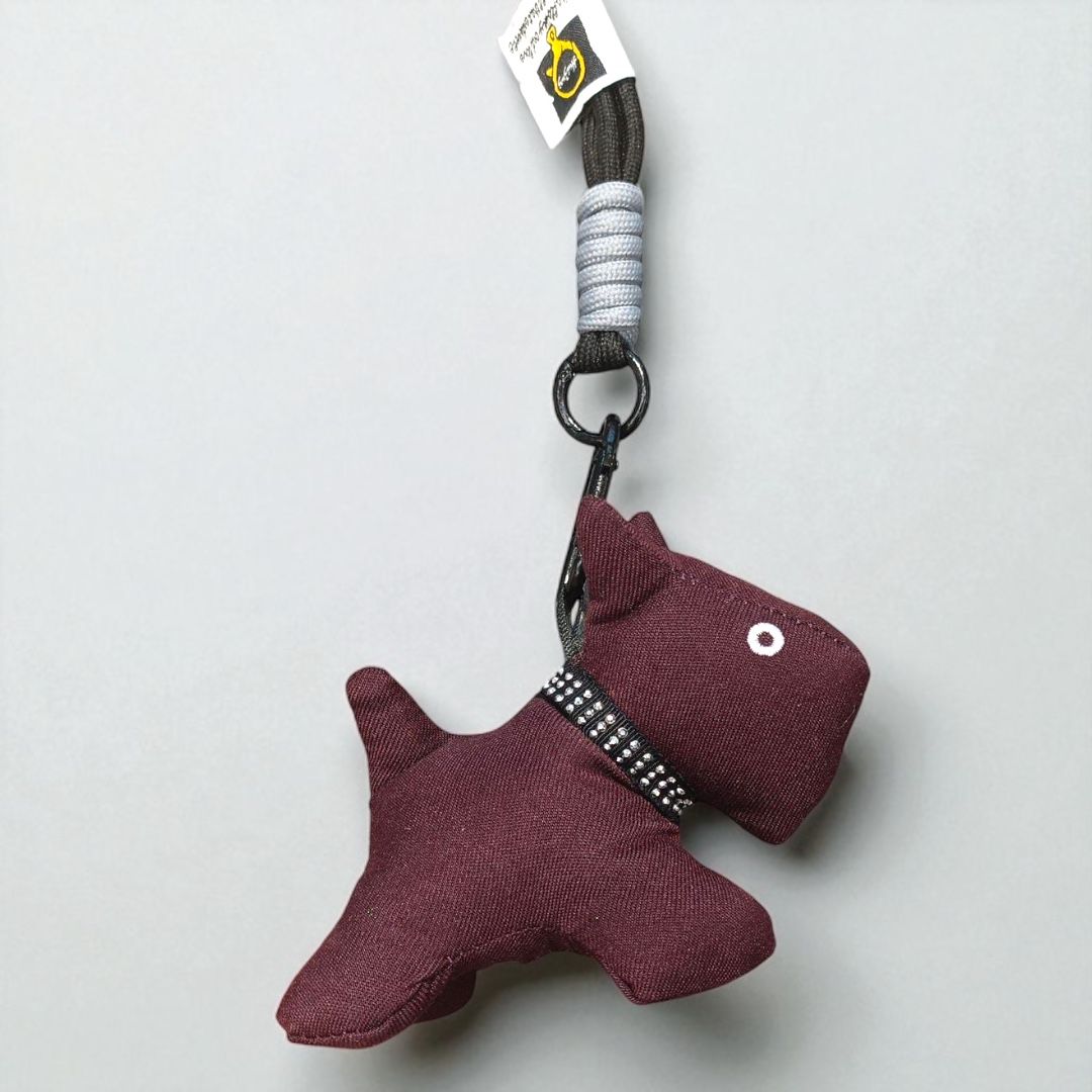 Подвеска брелок Собака, бордовый, черный, белый, шт. Подвески