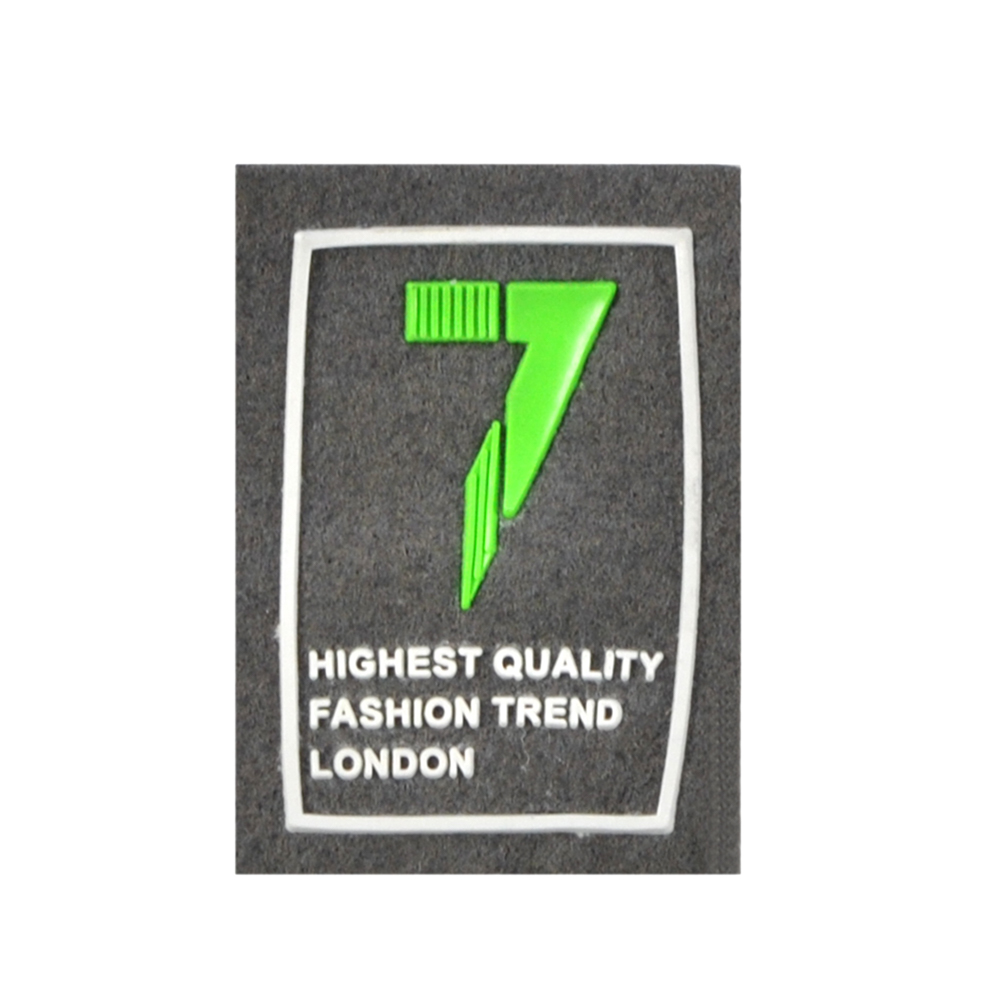 Лейба нубук и резина "7", 2.5*3,5см, серый, белый, салатовый, шт. Лейба Ткань
