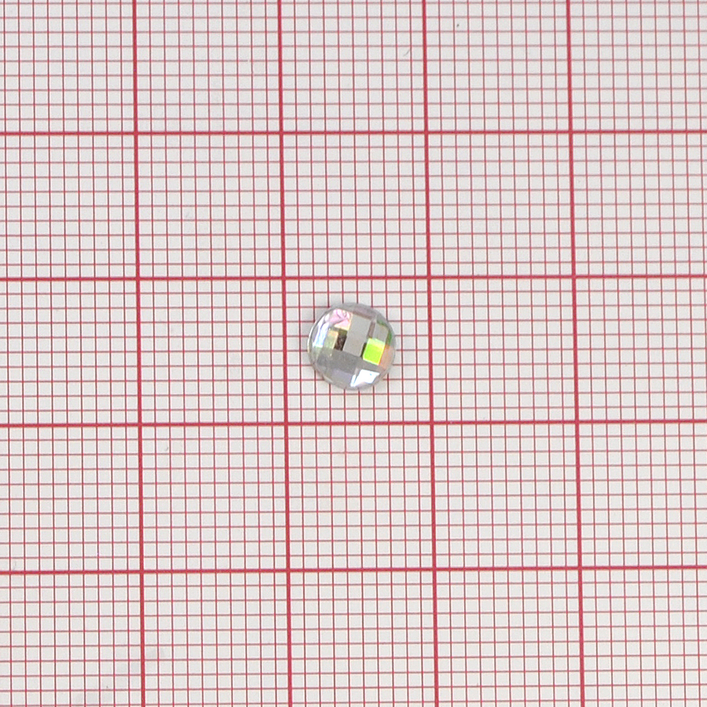 Стразы Д на клей, круг 6мм бел.хамелеон 38АВ, 1тыс.шт. Стразы на клей