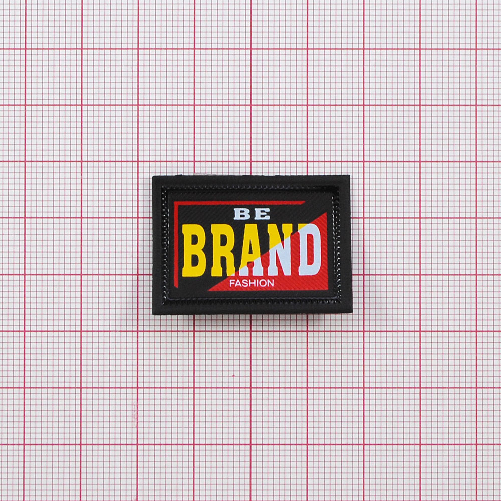 Лейба резиновая BE BRAND, 3.5*2.5см, черный, желтый, красный, белый, шт. Лейба Резина