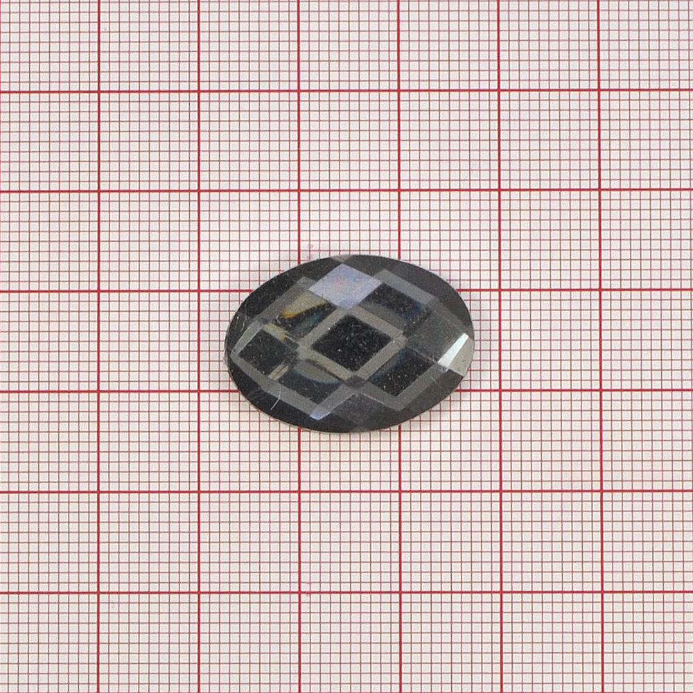 Стразы Д на клей, овал 18*25мм серый 6, 1тыс.шт. Стразы на клей