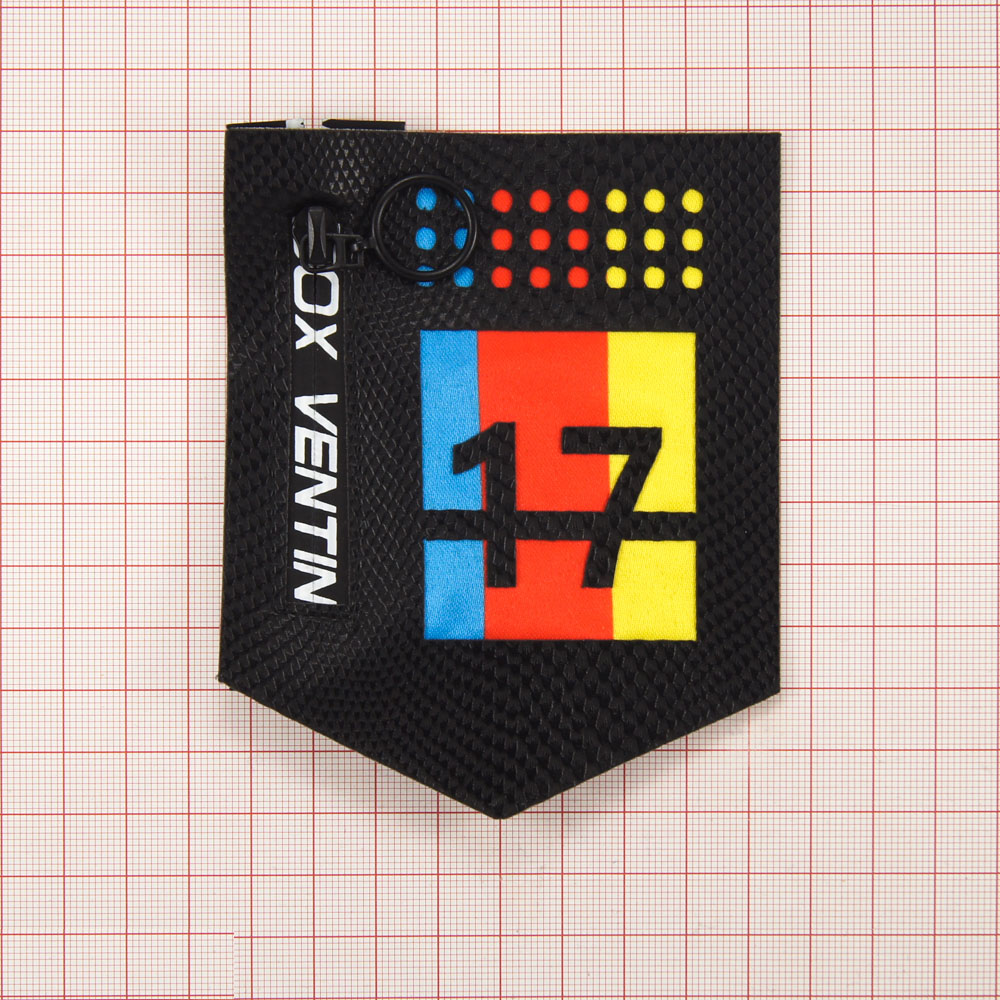 Аппликация пришивная кожзам 17 New Time карман пятиугольный, змейка 9*11см черный, желтый, зеленый, белый, шт. Нашивка Кожзам