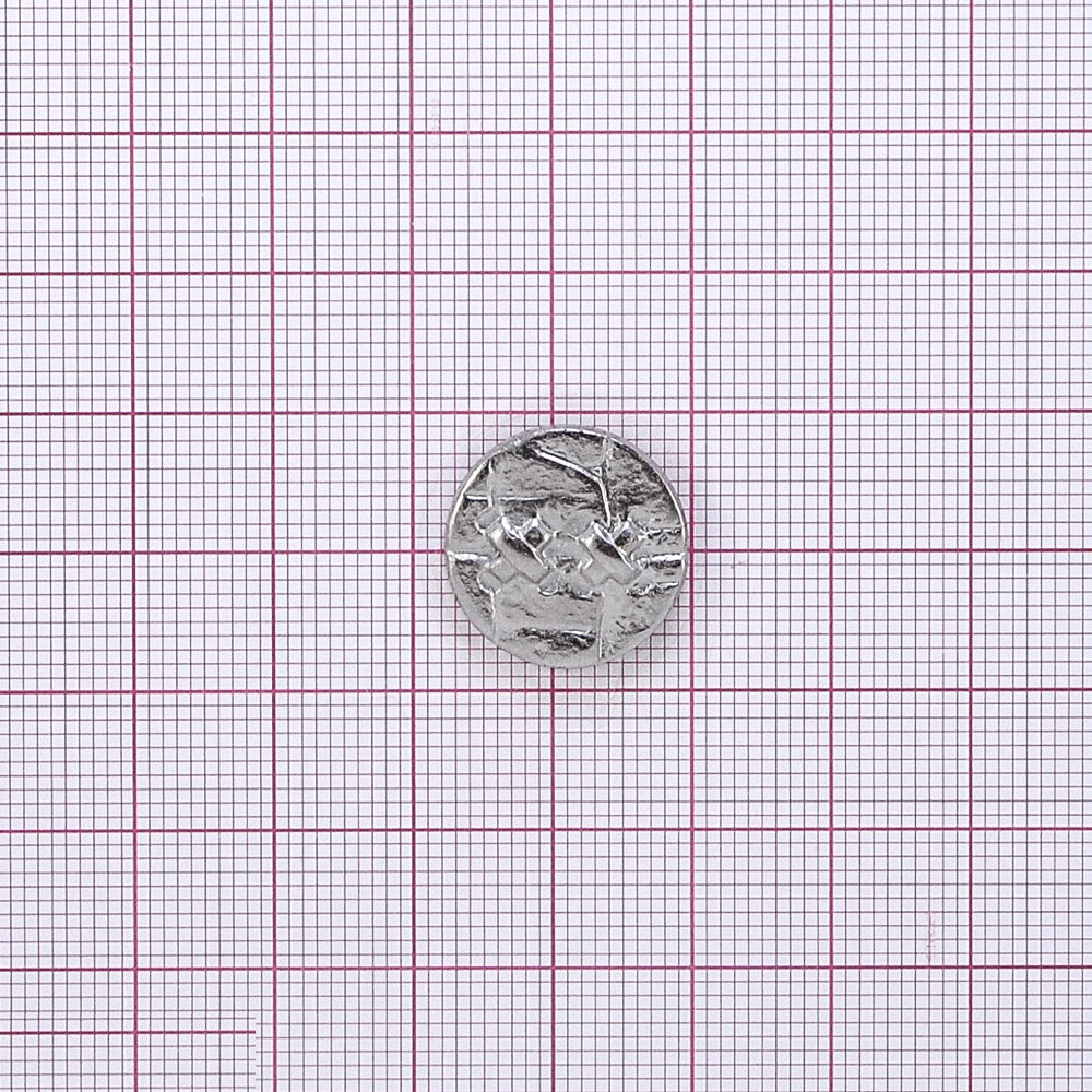 Пуговица TR №261 nik 17мм. Пуговица металлизированная