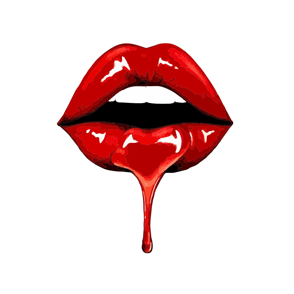 Термоаппликация Губы №13-26 красные, 8*9,6см, шт. Термопереводки Сердца и Губы